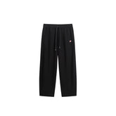 Men's Black Textured Wide Leg Pants